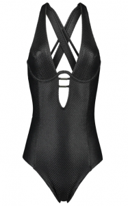 Zwart badpak met cut-outs