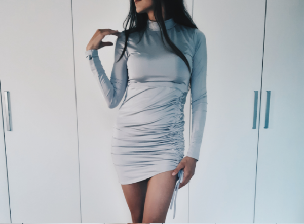 Zilveren jurkje Femme Luxe